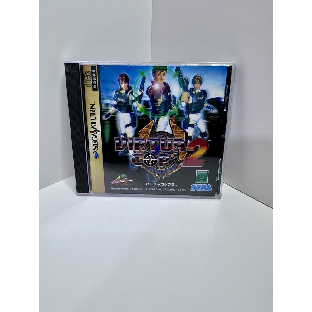Virtua Cop 2 Sega Saturn SS Boxed Manual 1996 Japan Import